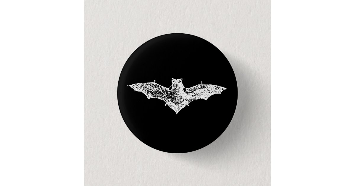 Gothic Vampire Bat Button | Zazzle