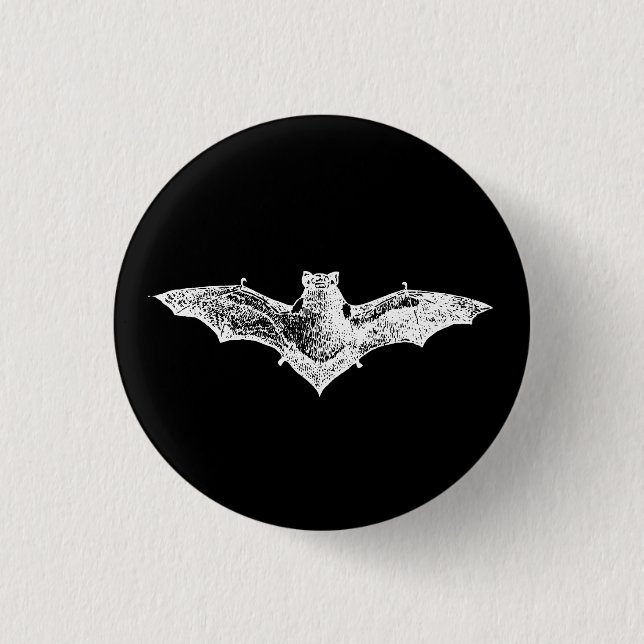 GOTHIC VAMPIRE BAT PINBACK BUTTON (Front)