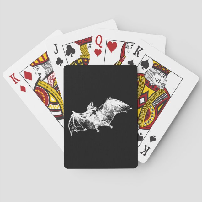 Gothic Vampire Bat Poker Cards (Back)