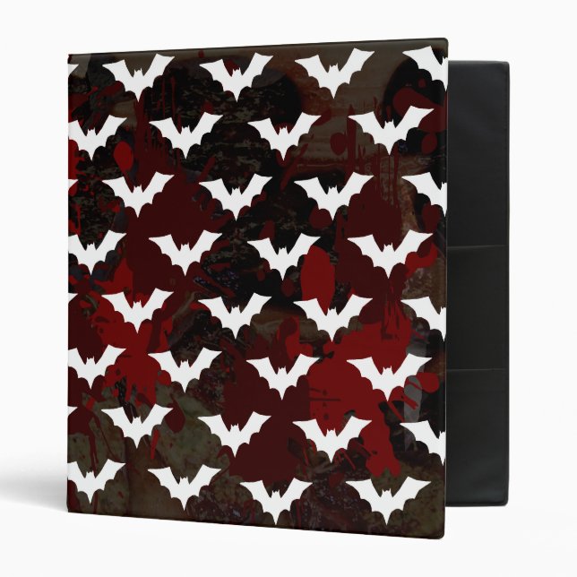 Gothic Vampire Bats 3 Ring Binder (Front/Inside)