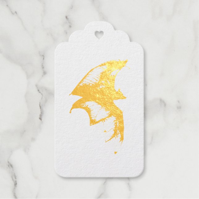Gothic Vampire Bats Foil Gift Tags (Front)
