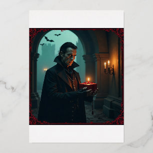 Gothic Vampire Birthday Invitation Foil Invitation