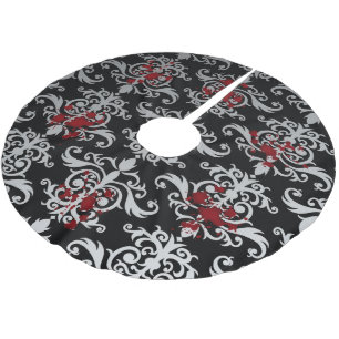 Gothic vampire blood brushed polyester tree skirt