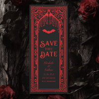 Gothic Vampire Cathedral Save the Date