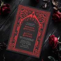 Gothic Vampire Cathedral Wedding  Invitation
