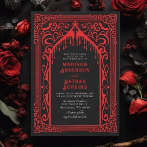 Gothic Vampire Cathedral Wedding  Invitation