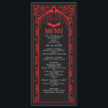 Gothic Vampire Cathedral Wedding Menu<br><div class="desc">Invite your wedding guests with this elegant and gothic design. Perfect for a Gothic or Halloween themed-wedding. Matching Items in our shop for a complete party theme.</div>
