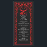 Gothic Vampire Cathedral Wedding Menu<br><div class="desc">Invite your wedding guests with this elegant and gothic design. Perfect for a Gothic or Halloween themed-wedding. Matching Items in our shop for a complete party theme.</div>
