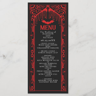 Gothic Vampire Cathedral Wedding Menu