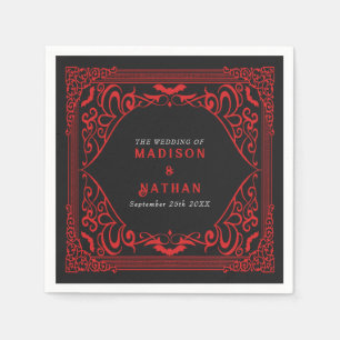 Gothic Vampire Cathedral Wedding Napkins
