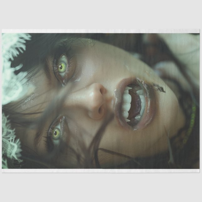 Gothic Vampire Emerald Nightshade Decoupage  Tissue Paper (Front)