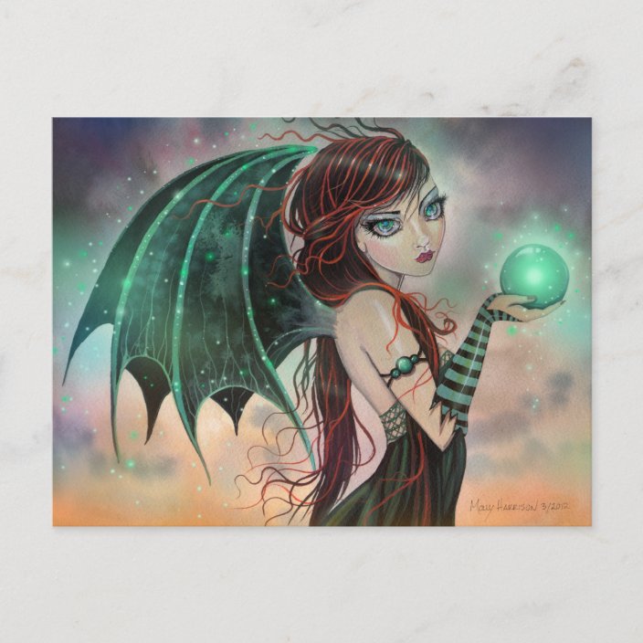Gothic Vampire Fairy Fantasy Art Postcard