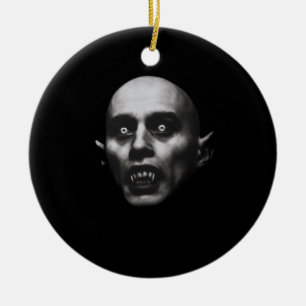 Gothic Vampire Fangs Horror Ceramic Ornament