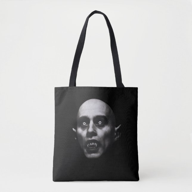 Gothic Vampire Fangs Horror Tote Bag (Front)