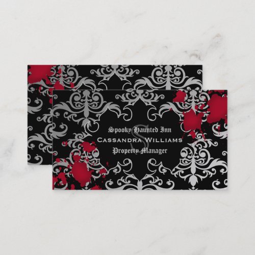 Gothic vampire Halloween Business Card