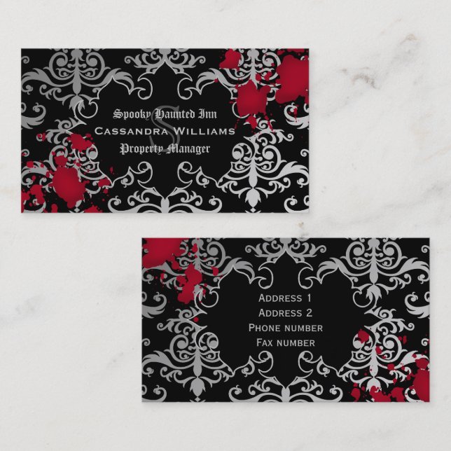 Gothic vampire Halloween Business Card (Front/Back)