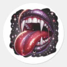 Gothic Vampire Lips Dark Fantasy Sticker