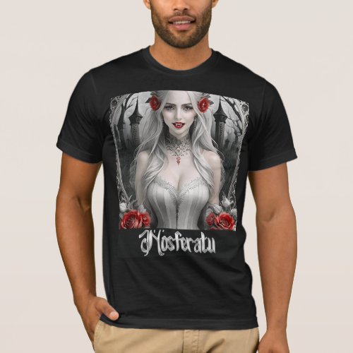 Gothic Vampire Queen T_shirt for Men