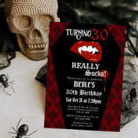 Gothic Vampire Red & Black Any Age Birthday Party