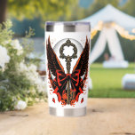 Gothic Velvet Bow Key with Wings &amp; Moon Insulated Tumbler