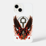 Gothic Velvet Bow Key with Wings &amp; Moon iPhone 14 Case