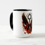 Gothic Velvet Bow Key with Wings &amp; Moon Mug