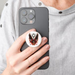 Gothic Velvet Bow Key with Wings &amp; Moon PopSocket