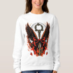 Gothic Velvet Bow Key with Wings &amp; Moon Sweatshirt