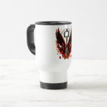 Gothic Velvet Bow Key with Wings &amp; Moon Travel Mug