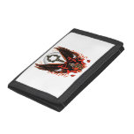 Gothic Velvet Bow Key with Wings &amp; Moon Trifold Wallet