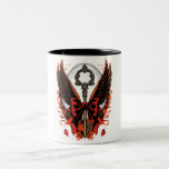 Gothic Velvet Bow Key with Wings &amp; Moon Two-Tone Coffee Mug