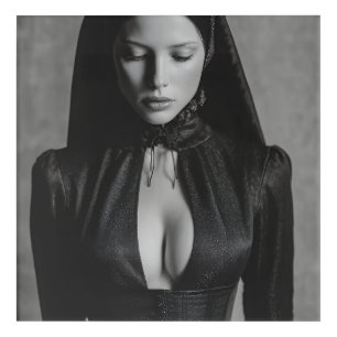 Gothic Velvet Hooded Portrait Acrylic Print