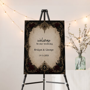 Gothic Victorian Baroque Medieval Gold Wedding Foam Board
