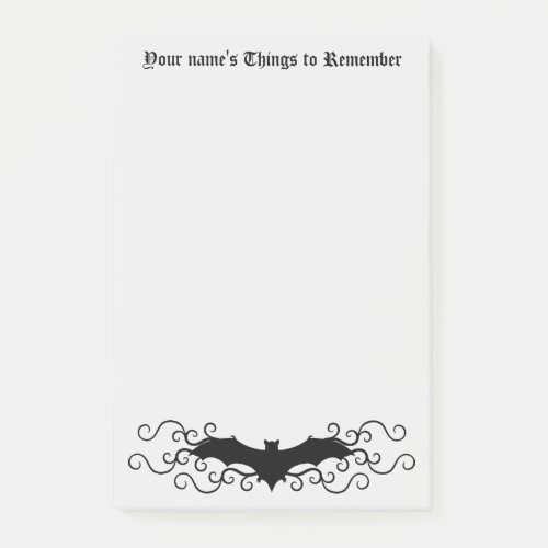 Gothic Victorian bat Post_it Notes