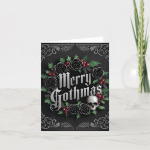 Gothic Victorian Christmas Design - Dark Elegance Holiday Card
