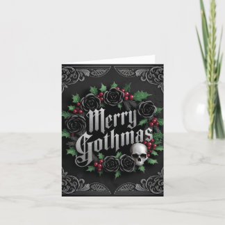 Gothic Victorian Christmas Design - Dark Elegance Holiday Card