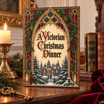 Gothic Victorian Christmas Dinner Invitation