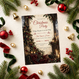 Gothic Victorian Christmas Party Invitation