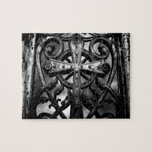 Gothic victorian cross jigsaw puzzle