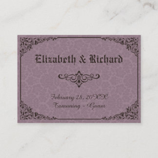 Gothic Victorian Damask Wedding Place Cards