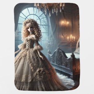 Gothic Victorian Doll – Dark Elegance Baby Blanket