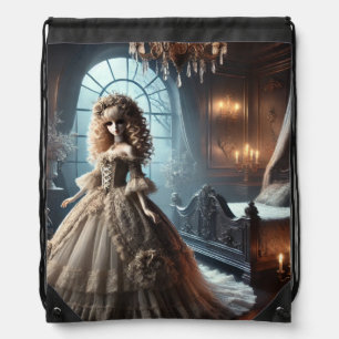 Gothic Victorian Doll – Dark Elegance Drawstring Bag