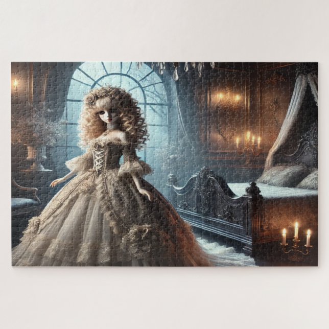 Gothic Victorian Doll – Dark Elegance Jigsaw Puzzle (Horizontal)