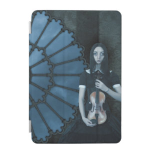 Gothic Victorian Girl Holding Violin Dark Fantasy iPad Mini Cover