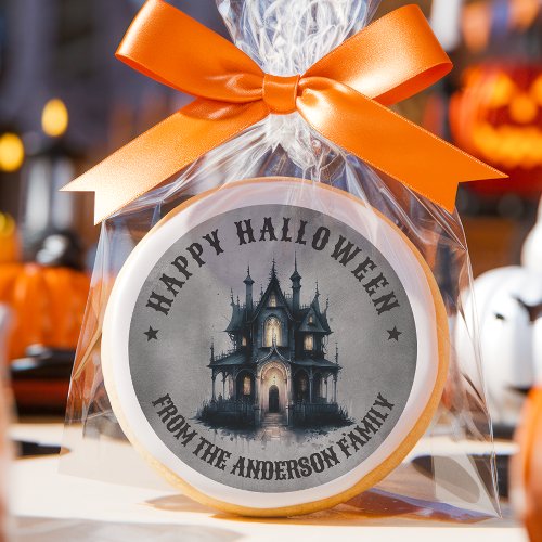 Halloween Essentials 10 Gothic Victorian Haunted House Happy Halloween Classic Round Sticker
