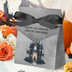 Gothic Victorian Haunted House Happy Halloween Favor Boxes