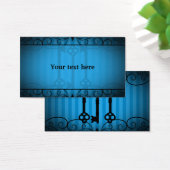 Gothic victorian old keys on blue stripes (Desk)