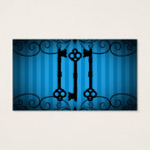 Gothic victorian old keys on blue stripes (Back)