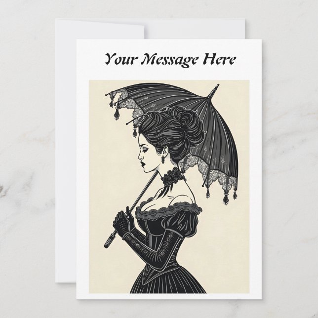 Gothic Victorian Portrait Invitation (Front)