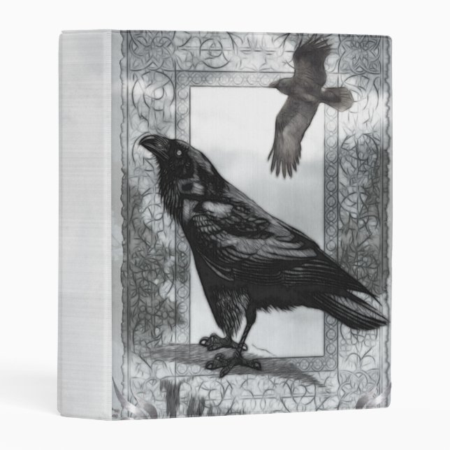 Gothic Victorian Raven Fantasy Art Mini Binder (Front/Spine)